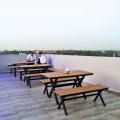 99 Bar Roof top, Hotel Broadway - Yangon, Myanmar | Product Seen: [ Fossil Outdoor Bench – No Back & Fossil Outdoor Dining Table - W1400]